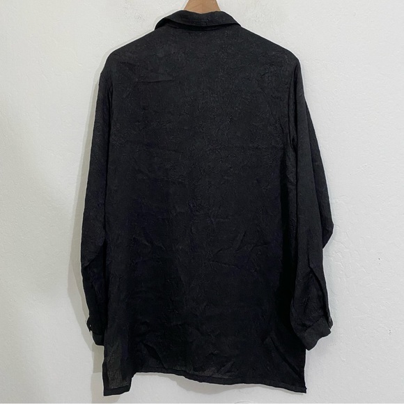 Take Two Clothing Co. Vintage Crinkle sheen Button Up Collared Shirt - Picture 5 of 7